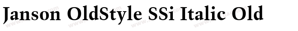 Janson OldStyle SSi Italic Oldstyle Figures字体转换
